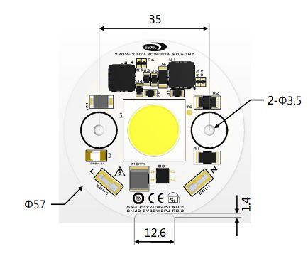 Модуль Seoul Semiconductor Acrich AC Zhaga 220V 1483787625 фото